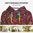 thumbnail image 4 of Goofa Rose Flowers for Women's Hooded Sweatshirt with Eye-catching Drawstrings- Lightweight Pullover Hoodie with Kangaroo Pocket, Perfect for Everyday Wear-Medium, 4 of 7