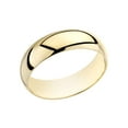 thumbnail image 4 of Gem & Harmony Mens or Ladies 14K Yellow Gold 6mm Wedding Band Ring for Men, 4 of 6