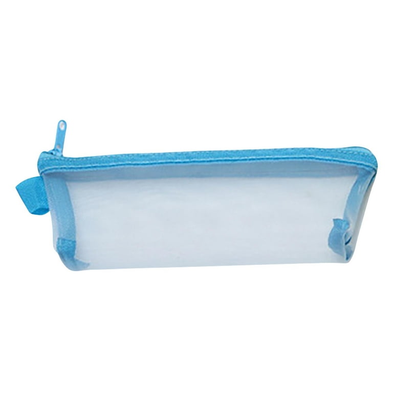 Back to School Supplies Under $5 Large Capacity Waterproof Clear Pencil  Case Plastic Transparent Solid Color Pencil Pouch With Lid Stackable Design  for Travel School Office 