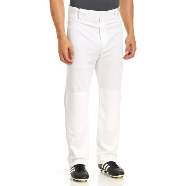 Martin Sports Adult Open Hem Bottom Baggy Baseball Pant, White, XLarge