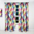 thumbnail image 2 of DESIGN ART Designart 'Bright Hexagons' Modern Curtain Single Panel 52 in. wide x 108 in. high - 1 Panel 108 Inches, 2 of 5