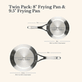 thumbnail image 3 of Anolon Nouvelle Copper Stainless Steel 8" and 9.5"Frying Pan Set, Silver, 3 of 7