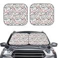 thumbnail image 2 of Xecao Christmas Elements for Foldable Car Sun Shades (2-Pack) offer sun protection with an easy-fold design for convenient windshield shading., 2 of 7