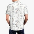 thumbnail image 3 of Balery Rabbit Eating Printed Men’s Short Sleeve Polo Shirt, Midweight Men's Shirt,Golf Polo shirts -Small, 3 of 8