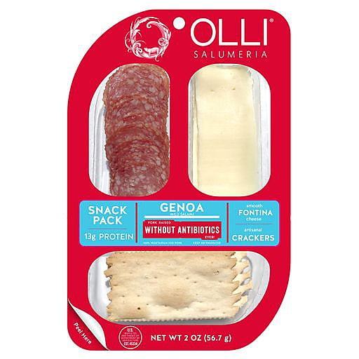 Olli Salumeri Genoa Fontina and Crackers Snack Pack, 2oz (pack of 20