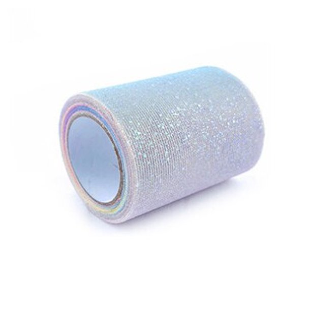 Rollos de tul con purpurina de arcoíris para camino de mesa, silla, faja, lazo, falda de tutú, regalo de fiesta de boda, cinta de unicornio, Decoración de cumpleaños, 10 años