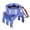Blue, variant on Suodoka ESC Motor with Light Cooling Strong Wind High Speed Aluminum Alloy Plastic RC Fan 1.65 inches / 42mm Blue