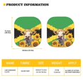 thumbnail image 5 of Yuyamidu Cow Car Window Sunshades for Front Window Jamaican Flag Windshield Shades for SUV Truck Van Sunflower Car Sun Visor Blocks Max UV Rays, Set of 2, 5 of 5
