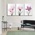 thumbnail image 2 of Tulip Wall Art, Pink Floral Canvas Wall Art, Flower Painting, Minimalist Floral Prints, Pink Flower Wall Decor for Living Room, Bedroom, Dining Room, Bathroom, 2 of 6
