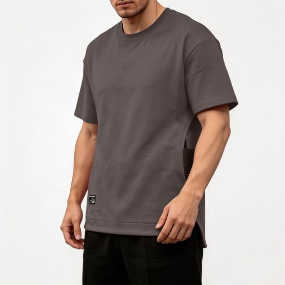 Mens Plus Size T-Shirts with Pockets Short Sleeve Tshirts Shirts for Men Summer Casual Crewneck Dressy Tees Tops S-4X