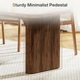 thumbnail image 7 of Tribesigns Modern Dining Table for 6 People, 63-Inch Kitchen Table with Double Robust Pedestal for Dining Room, Dark Brown, 7 of 7