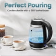 thumbnail image 7 of Chefman Fast-Boil 1.8L Electric Kettle with Tea Infuser, LED Lights - Black, 7 of 7