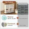 thumbnail image 6 of VIPBOX 5 Tiers 20 Pairs Portable Plastic Shoe Organizer with Clear Magnetic Doors for Entryway Storage, 6 of 11