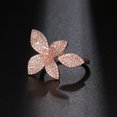 thumbnail image 3 of sweethay Anillo de apertura para mujer, anillos de decoración de circonita de aleación, flor, mano, novia, niñas, joyería para mujer, Ropa, zapatos y accesorios Miscelánea Oro rosa, 3 of 6