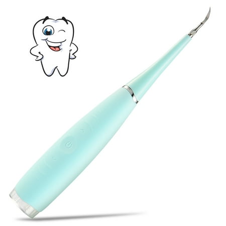 PRETTY SEE Electric Teeth Cleaning Tool USB Rechargeable Tooth Stain Removal Device Portable Plaque Remover for Dental Calculus, Smoke Stain and Tartar, IPX6 Waterproof, 5 Adjustable Modes,