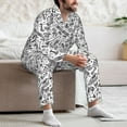 thumbnail image 5 of Wukai winter Ski Element Men's Long-Sleeve Pajama Set - Comfortable Sleepwear with Button-Down Shirt and Pants-XX-Large, 5 of 6