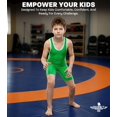 thumbnail image 4 of Exxact Sports Plain Youth Wrestling Singlet For Boys, Premium Powerlifting Singlet, Kids Wrestling Singlets For Training - (Green, YM), 4 of 7