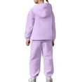 thumbnail image 4 of DHFJKG 2 Piece Outfits Girls Clothes 67 Shirt Kids Sweatsuits Heart Print Hoodies Joggers Ankle-Tied Pants Athleisure Cozy Track Suits, 4 of 4
