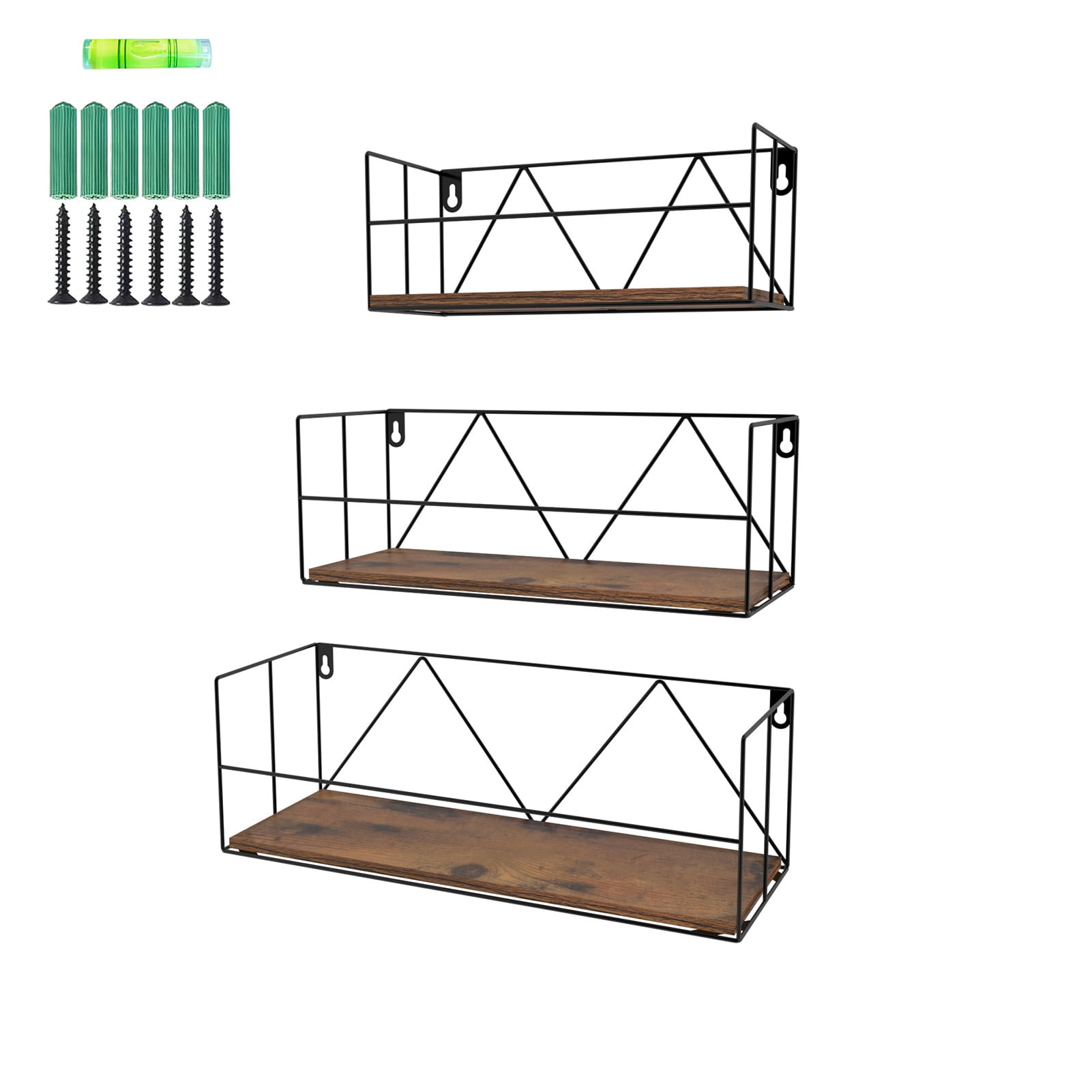 Wall Shelves Set of 3, Floating Shelves Wall Mounted for Bathroom