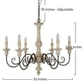thumbnail image 2 of Farmhouse Chandelier 6-Light French Country ndustrial Hanging Ceiling Lamp for Dining Room, Living Room, 2 of 3