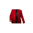 thumbnail image 3 of Mens Red Overcoat - Double Breasted Full Length Wool Coat By Alberto Nardoni Brand Designer, 3 of 3