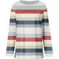 thumbnail image 3 of Long Sleeve Shirts for Women 2025 Spring Loose Fit Casual Crew Neck Womens Tops Long Sleeve Tunic Print Tops, 3 of 4