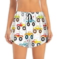 thumbnail image 2 of Fotbe Cartoon Monster Trucks Womens High Waist Running Shorts Athletic Workout Quick Dry Shorts for Women with Pockets Gym Yoga Summer Shorts-Small, 2 of 9