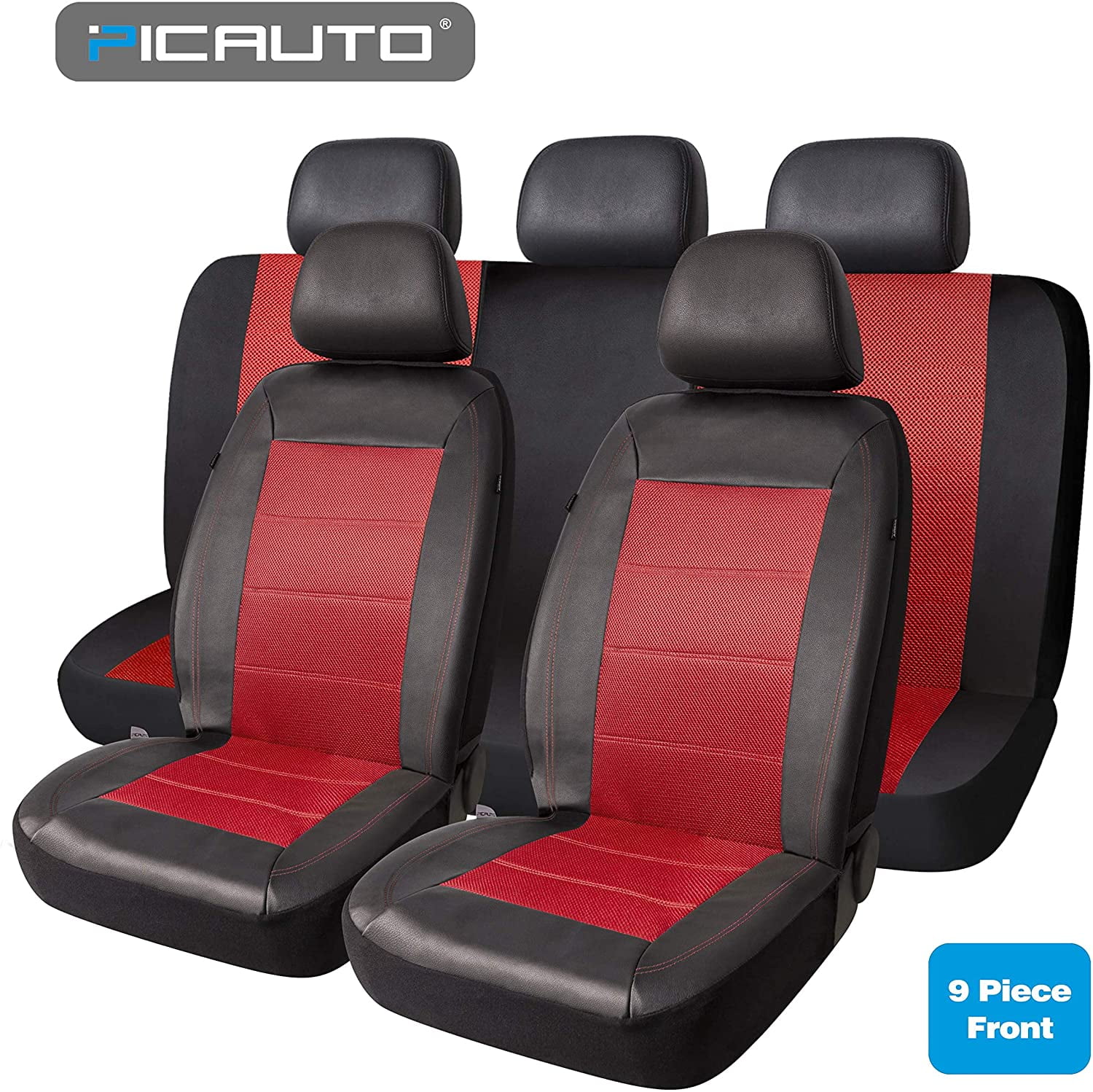 Sports Carbon Fibre Mesh Design Pic Auto High Back Car Seat Covers Universal 