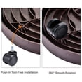 thumbnail image 3 of Uxcell 13" Round Plastic Plant Pallet with Wheels Flowerpot, Brown 2 Count, 3 of 5