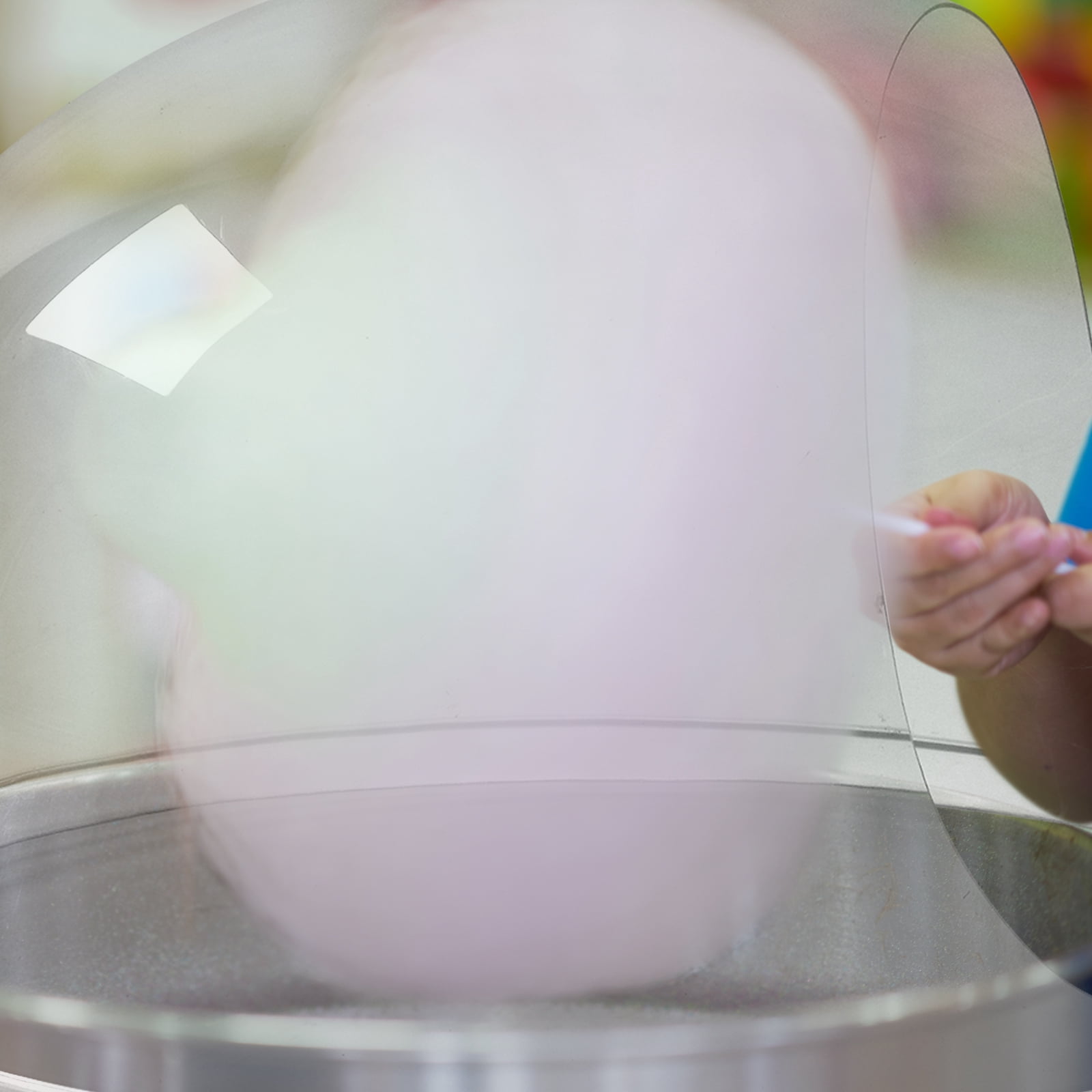 ROVSUN Acrylic Cotton Candy Machine Cover 21 Inch, Dome Bubble Shield for Commercial Candy Floss Maker Machine Clear