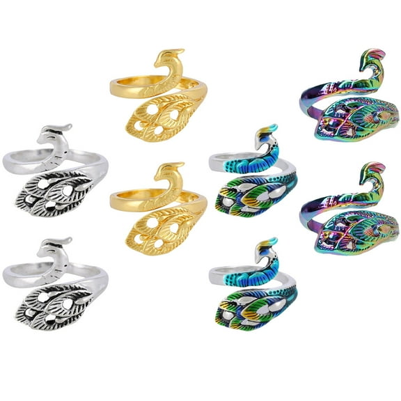 KALLORY Yarn Tension Rings Alloy 8Pcs Knitting And Crochet Accessories For Women Daily Use