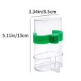 thumbnail image 3 of 5.12x3.34 inch Automatic Bird Water Dispenser and Feeder 2 Pack with Transparent Bottle for Cage Birds 220ml Capacity, 3 of 6