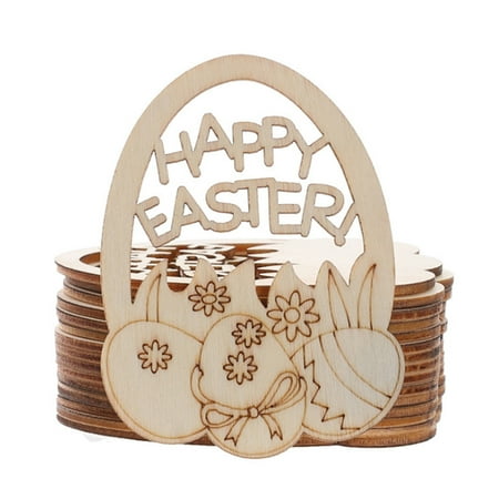 

Nuolin Party Supplies Wood Chicken Hen Shape Crafts 10 Pack Modern Style 2021 New Arrival Pendant Wooden Eggs Easter Decoration