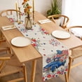 thumbnail image 3 of Independence Day Table Runner 48 Inches Long Farmhouse Dress Scarves, Patriotic Truck Usa Flag Firework Floral Dining Tablerunner for Coffee Table/Kitchen Island/Party Décor, 13" x 48", 3 of 8