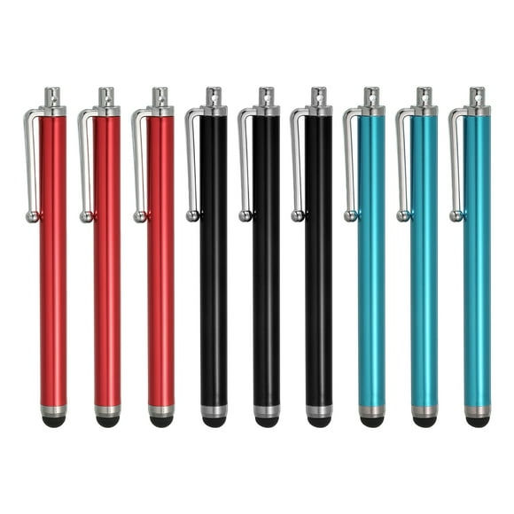 9uds Lápices Ópticos Táctiles Universal Capacitivo para Teléfono Tableta Todos Capacitivos Negro Rojo Azul