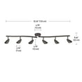 thumbnail image 4 of Globe Electric 6-Light Oil Rubbed Bronze Adjustable S-Shape Track Light, 4 of 5