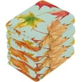 thumbnail image 4 of GZHJMY Autumn Maple Leaf Washcloths 6 Pack, Super Soft Absorbent Cotton Baby Face Towels, Washable Reusable Fingertip Towel for Bath Gym Hotel Spa, 12 x 12 Inch, 4 of 7