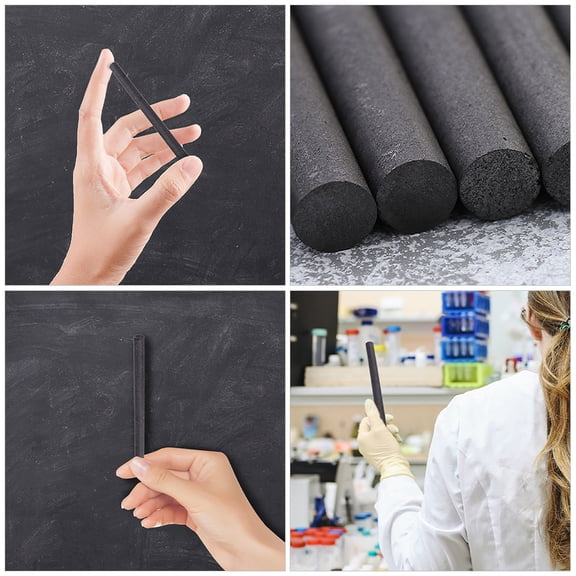 OUNONA 8-Piece Black Graphite Stirring Rods Set for Accurate Carbon Rod Casting in Metalworking and Foundry Projects