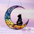 thumbnail image 6 of Cat Memorial Gift for Loss of Cat-Pet Remembrance Sympathy Ornament Personalized Date Name Pattern Angel Cat on Moon Gifts for Cat Lovers, 6 of 6