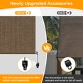 thumbnail image 4 of HOMEDEMO 5'W x 8' H Outdoor Roller Shades Patio, Sun Roller Shade for Porch Balcony Mocha, 4 of 7