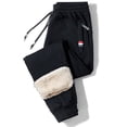 thumbnail image 2 of Pantalones de lana abrigados de invierno para hombre, pantalones de chándal térmicos informales gruesos de lana de cordero, pantalones masculinos, pantalones de marca a la moda para hombre, 2 of 4