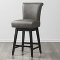 thumbnail image 2 of CHITA Swivel Counter Height Bar Stools with Fabric,26 inch Set of 2,Faux Leather in Slate, 2 of 9
