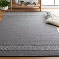 thumbnail image 2 of SAFAVIEH Montauk Topher Solid Cotton Area Rug, Black/Ivory, 6' x 6' Square, 2 of 10