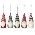 thumbnail image 1 of Copo de nieve a rayas Sombrero de punto Muñeca sin rostro Árbol de Navidad Adornos decorativos Sumin Meterk Modelo B, 1 of 1