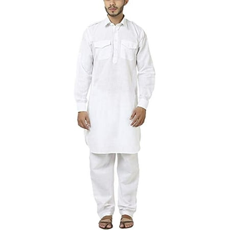 

Royal Men s Cotton Kurta Pyjama Set (ROYAL_120_White_Medium)