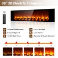 thumbnail image 3 of Flictozena 70" Floating TV Stand with 36" Electric Fireplace, Wall Mounted Entertainment Center for TVs Up to 80", TV Floating Cabinet for Living Room, Black, 3 of 8