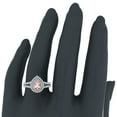 thumbnail image 2 of Pear Cut Pink Morganite Double Halo Engagement Ring Split Shank 18K Gold 2.75 CT TW (G,VS1), 2 of 5