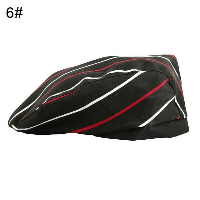 Chef Hat Unisex Beret Geometric Pattern Duck Mouth Style Men Women Pure Color Short Brim Chef Hat for Baker