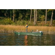 Sea Eagle FSK16 FishSkiff Inflatable 16, High Pressure, All-Drop-Stitch, 1-3 Person Frameless Fishing Boat w/Rigid 6” External Keel - Portable, Storable, and Transportable - Solo Startup Package