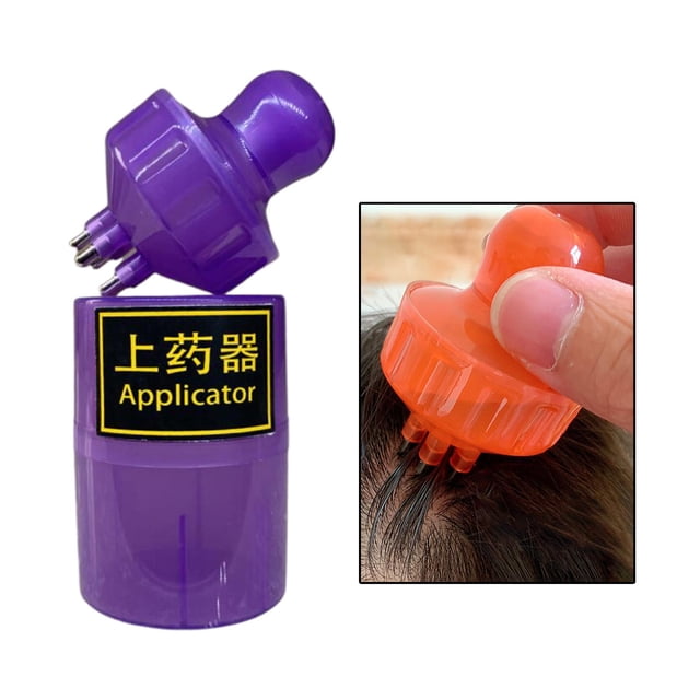 Salon Tools aplicador cabelludo para la pérdida de cabello del Púrpura shamjiam Aplicador de cuero cabelludo